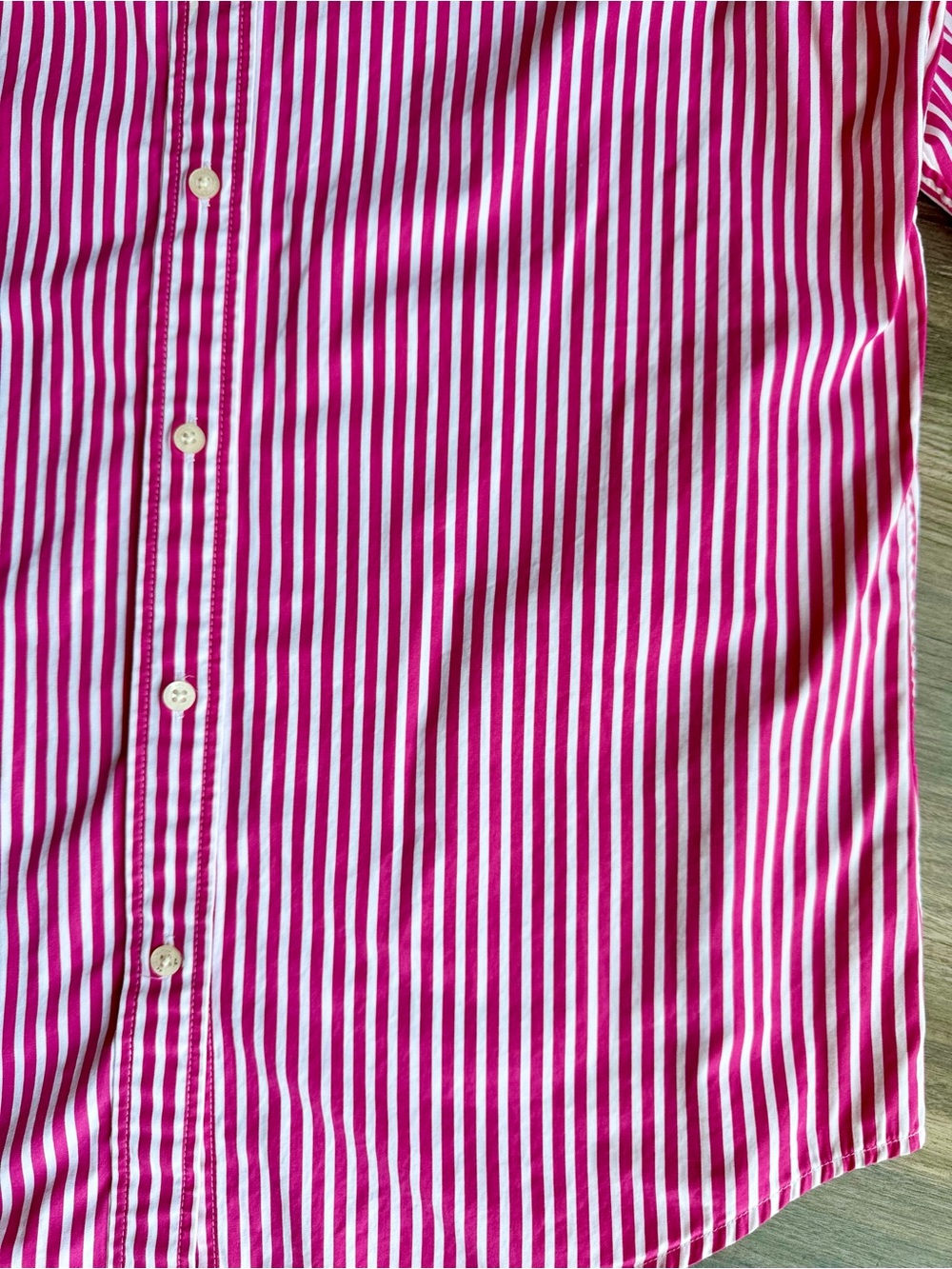 Preppy Lauren Ralph Lauren Pink Stripe Cotton LRL embroidery Button Down Shirt - Picture 10 of 13